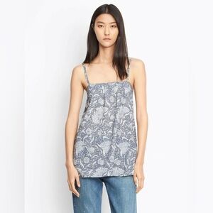 Vince 100 % cotton floral blouse size Medium